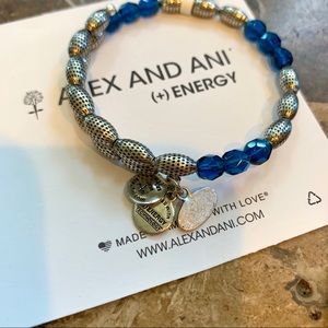 ALEX & ANI (+) ENERGY Silver/Blue Stone Bracelet